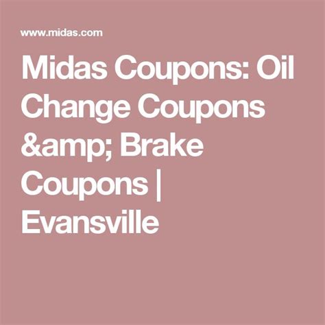 midas evansville indiana|Oil Change Coupons & Brake Repair Specials in Evansville, IN.
